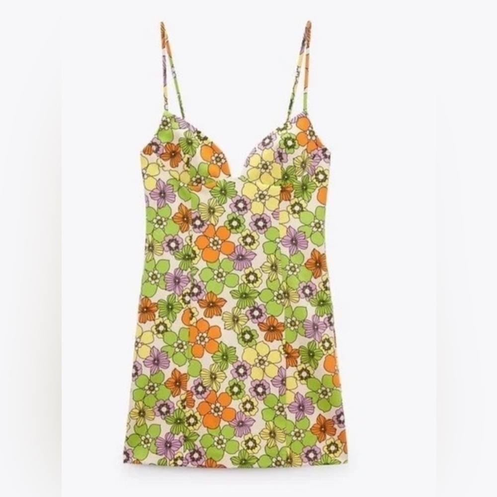 Zara NWT mini floral dress, medium